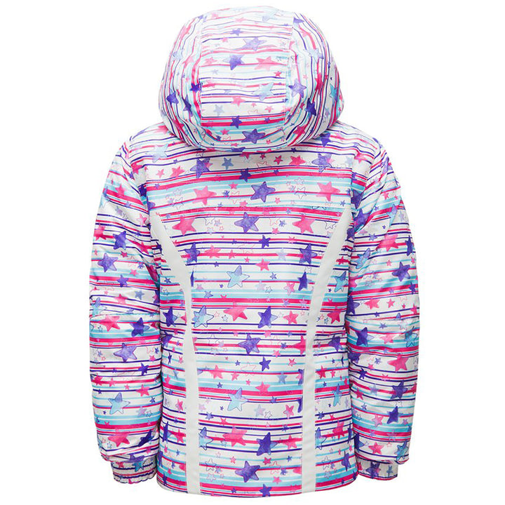 Spyder Bitsy Glam Jacket - Little Girls' Star Stripe Multi Print/White