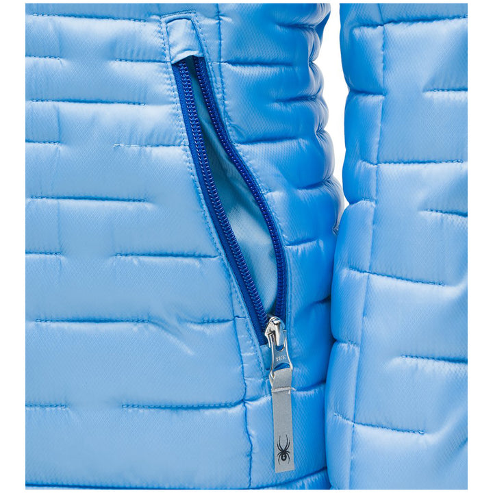 Spyder Edyn Hoodie Insulated Jacket - Girls' Blue Ice/Turkish Sea