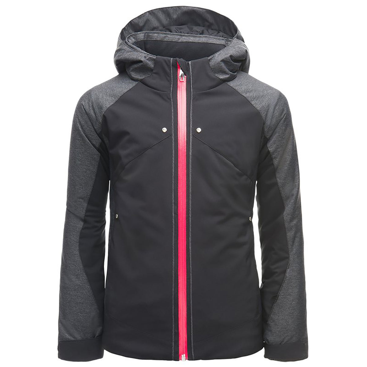 Spyder Tresh Jacket - Girls' Black/Black/Hibiscus