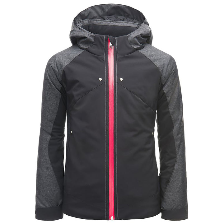Spyder Tresh Jacket - Girls' Black/Black/Hibiscus