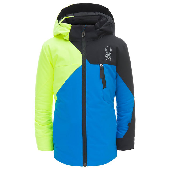 Spyder Mini Ambush Jacket - Little Boys' French Blue/Bryte Yellow/Black