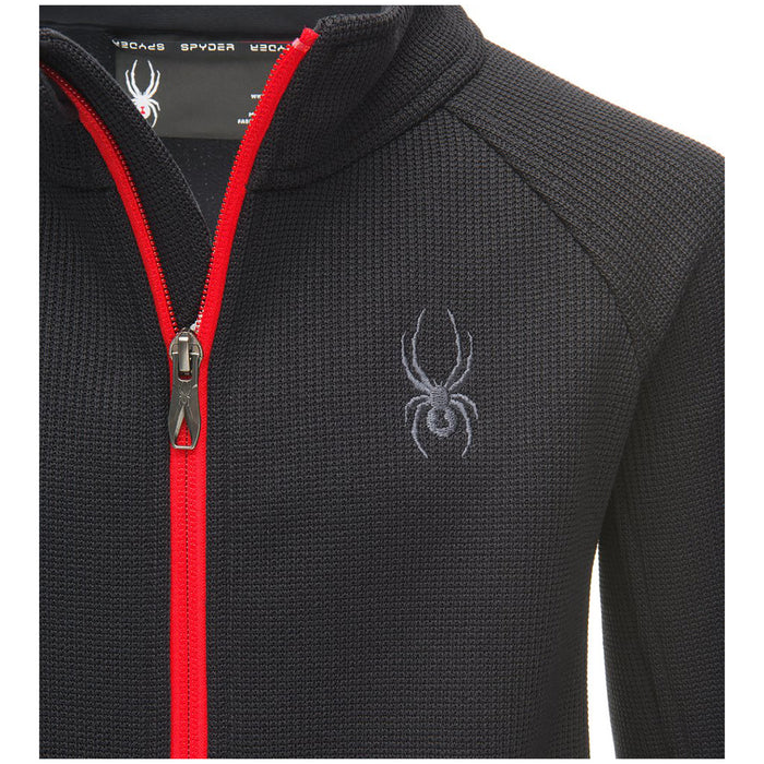 Spyder Constant Full Zip Stryke Jacket - Boys' Black/Black/Red