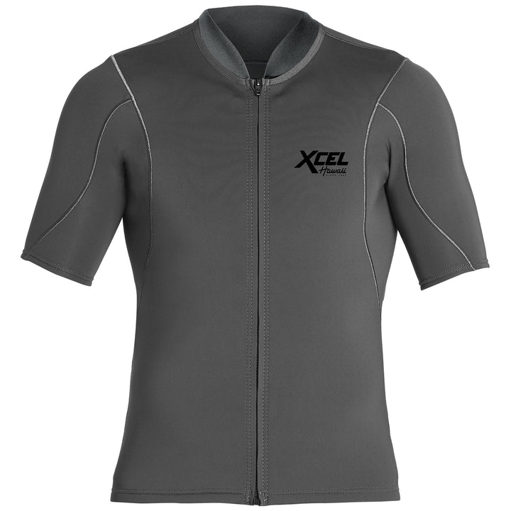 XCEL Axis 1/.5 Short Sleeve Front Zip Wetsuit Jacket Graphite