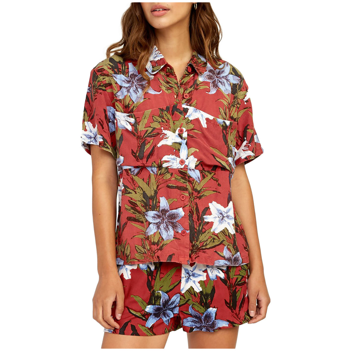 RVCA Adventure Club Shirt - Women's Burnt Red