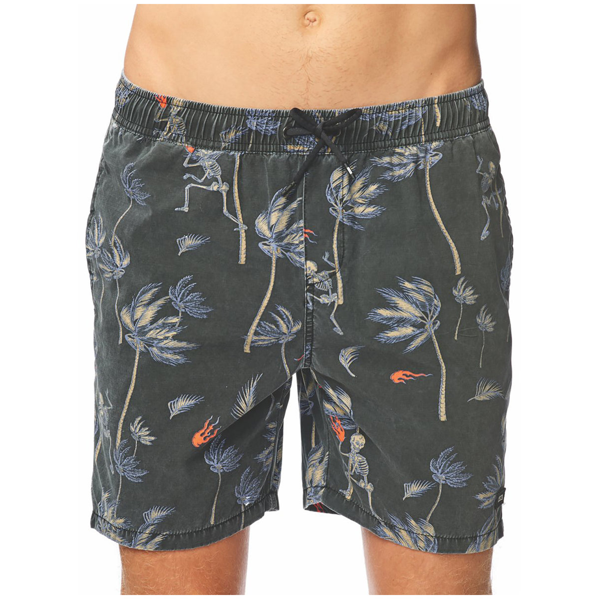 Globe Sand Tracks 17" Swim Trunks Washed Black