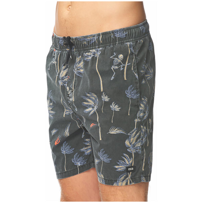 Globe Sand Tracks 17" Swim Trunks Washed Black