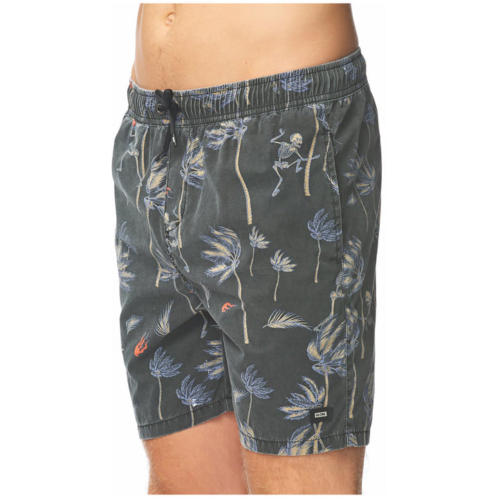 Globe Sand Tracks 17" Swim Trunks Washed Black