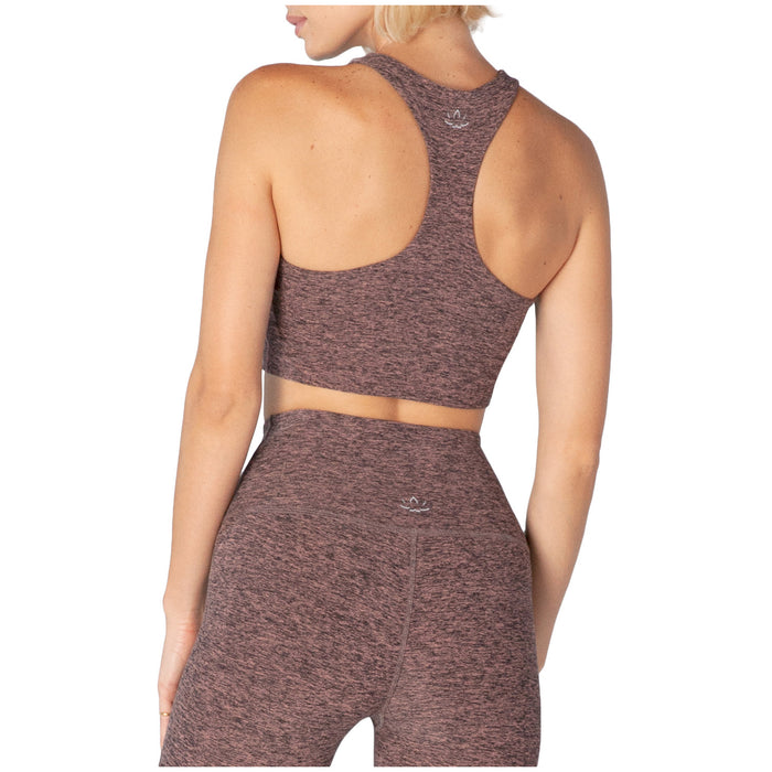 Beyond Yoga Stripe Down Cropped Tank Top - Women's Black/Pink Lei