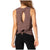Beyond Yoga All About It Split Back Tank Top - Women's Black/Pink Lei