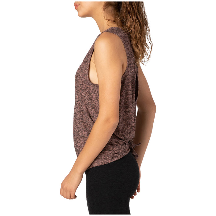 Beyond Yoga All About It Split Back Tank Top - Women's Black/Pink Lei