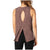 Beyond Yoga All About It Split Back Tank Top - Women's Black/Pink Lei