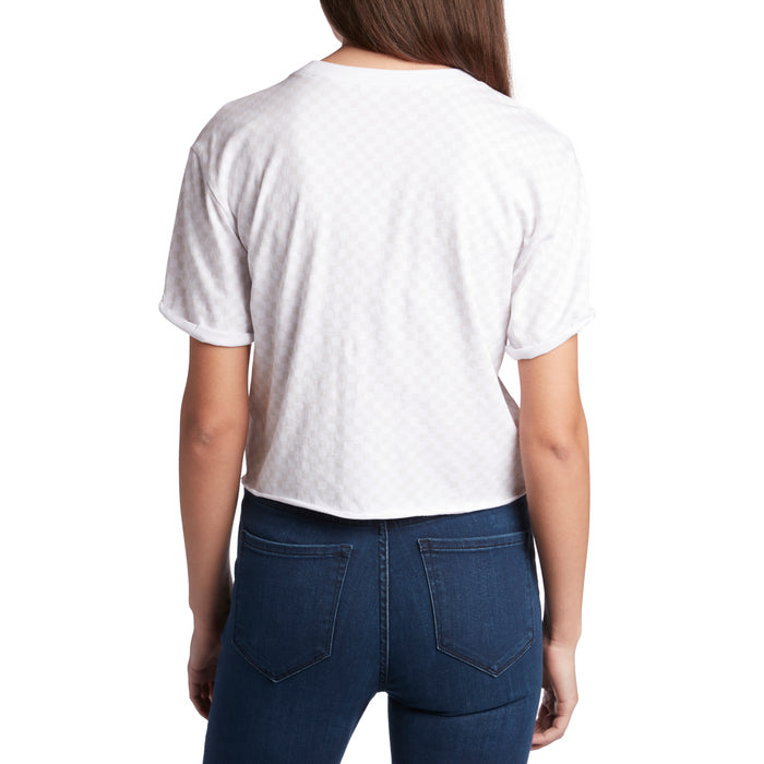 Vans Leila Check T-Shirt - Women's White Checkerboard