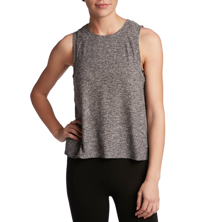 Beyond Yoga Knot So Fast Cropped Tank Top - Women's Black/White