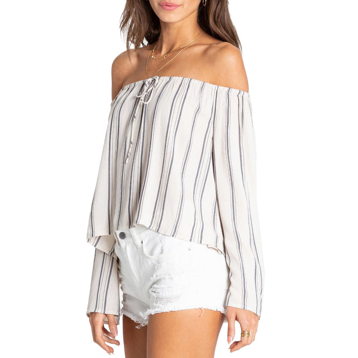 Billabong Light It Up Off-the-Shoulder Top - Women's White Cap