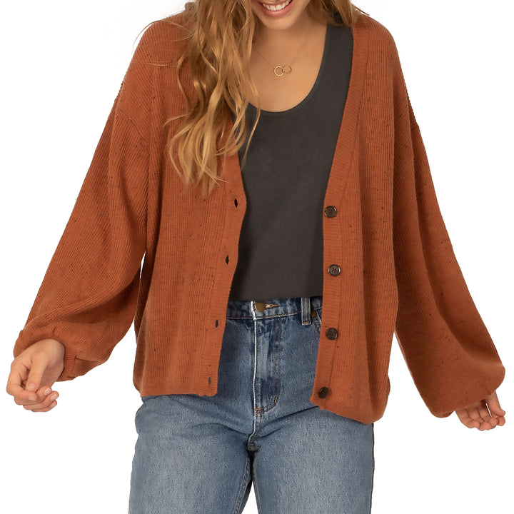 Sisstrevolution Cozy Specs Cardigan Sweater - Women's Copper