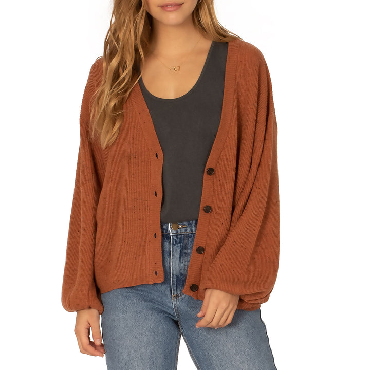 Sisstrevolution Cozy Specs Cardigan Sweater - Women's Copper