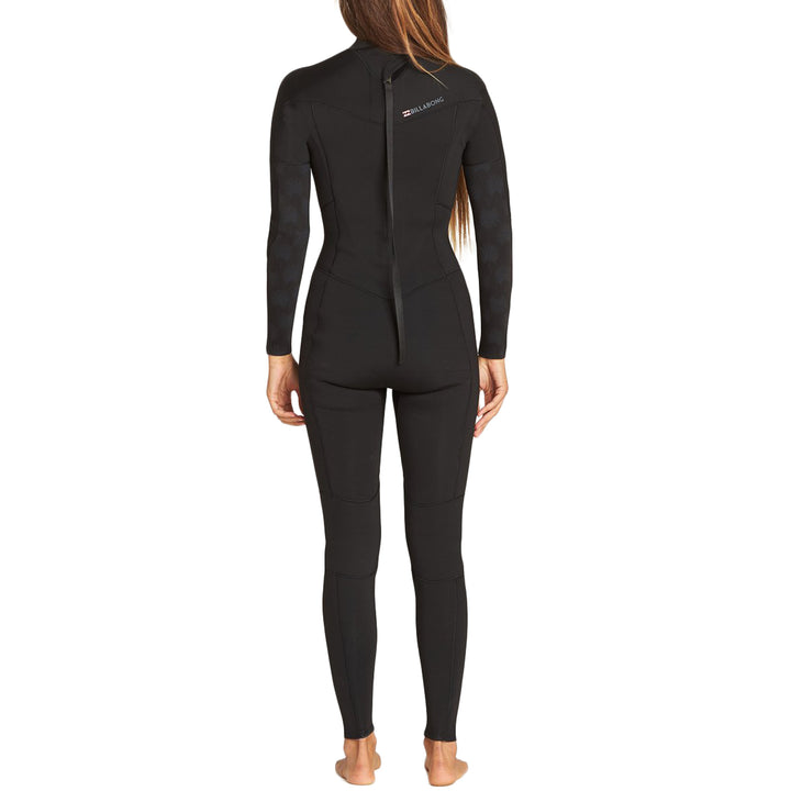Billabong 3/2 Synergy Flatlock Back Zip Wetsuit - Women's Black Palms