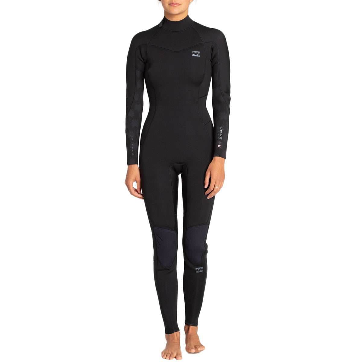 Billabong 3/2 Synergy Flatlock Back Zip Wetsuit - Women's Black Palms