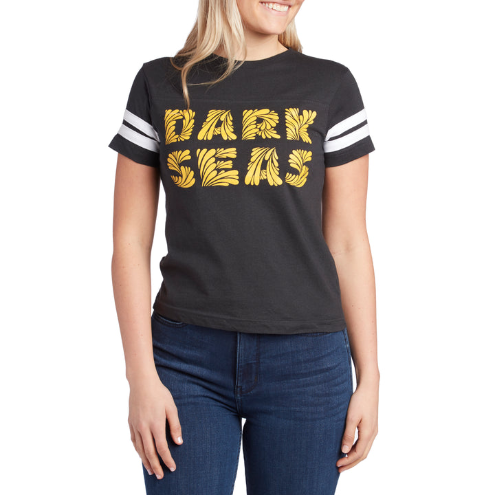 Dark Seas Resort Football T-Shirt - Women's Black