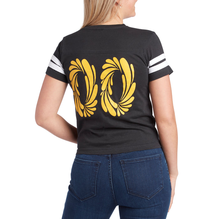 Dark Seas Resort Football T-Shirt - Women's Black