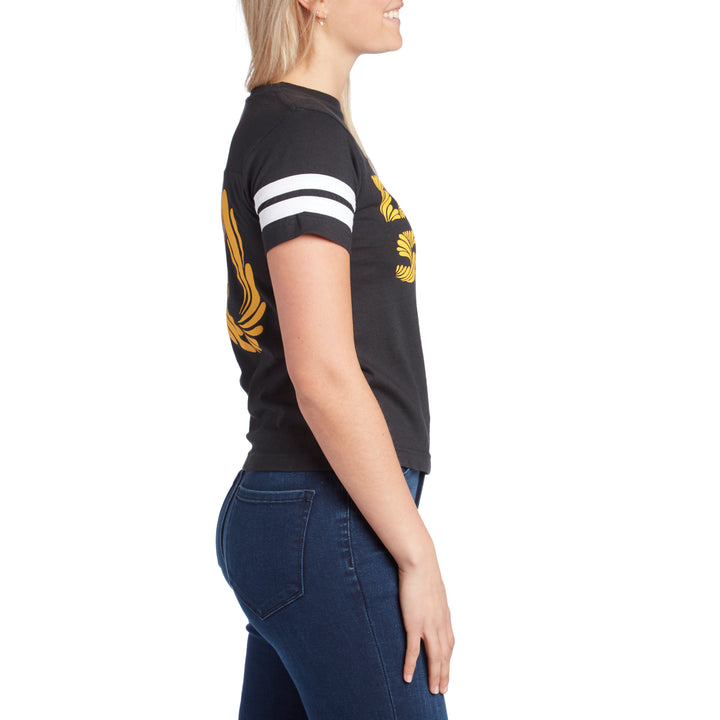 Dark Seas Resort Football T-Shirt - Women's Black