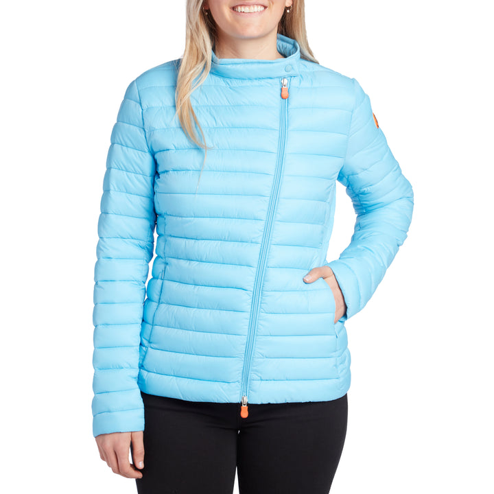 Save the Duck Asym Zip Jacket - Women's Ethereal Blue