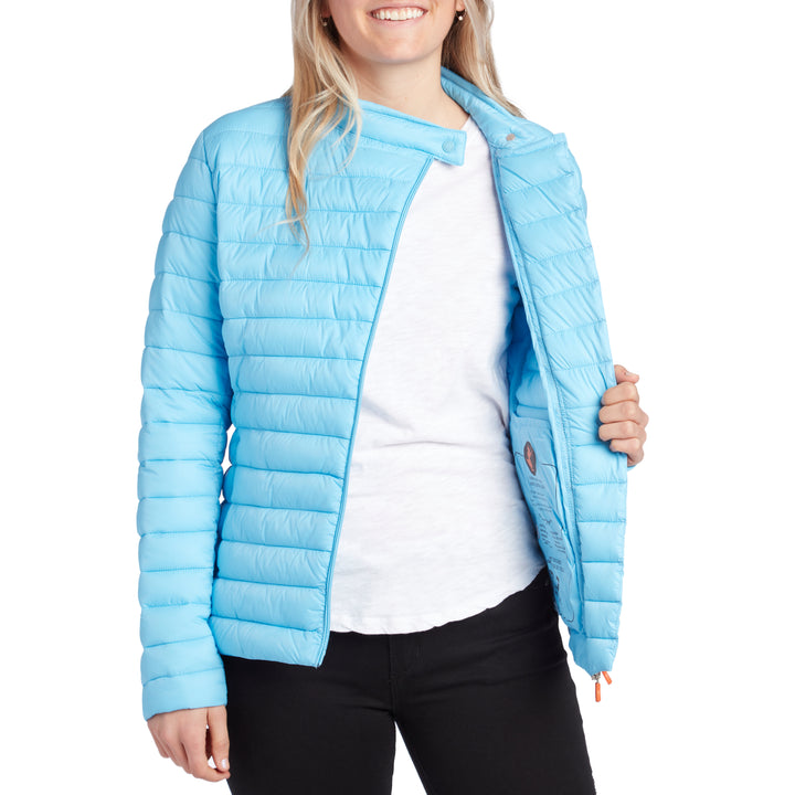 Save the Duck Asym Zip Jacket - Women's Ethereal Blue