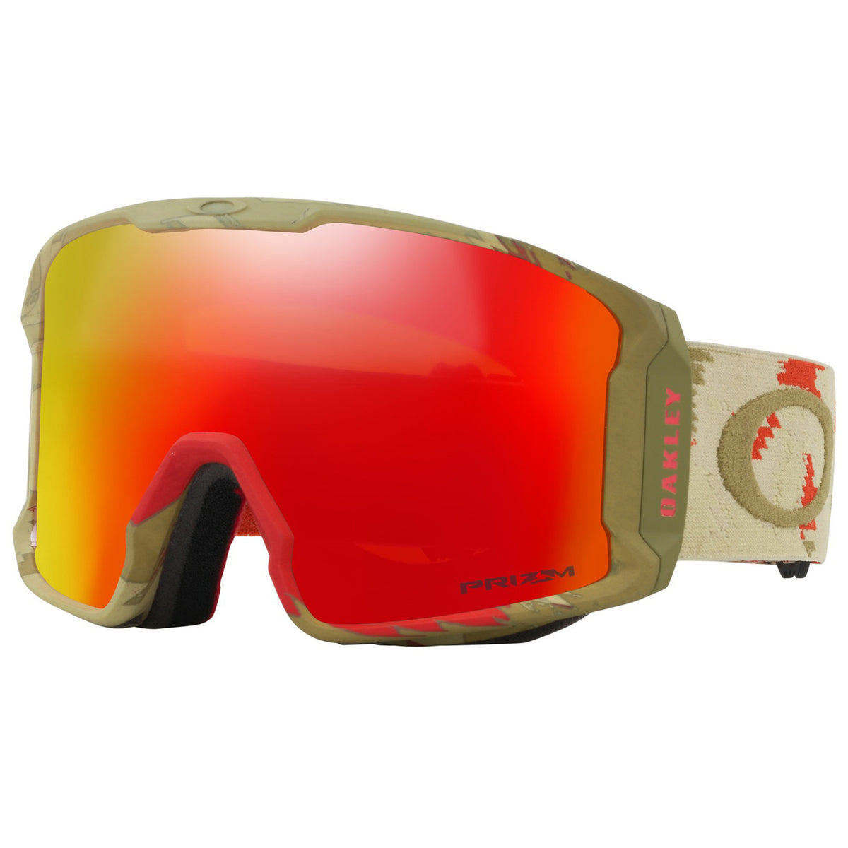 Oakley Sammy Carlson Line Miner Low Bridge Fit Goggles Razor Camo Red/Prizm Torch Iridium