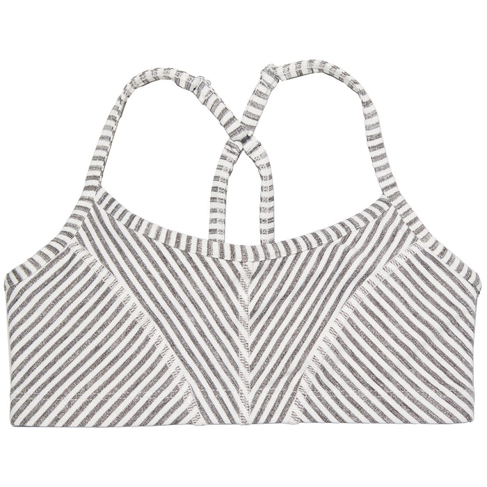 Beyond Yoga True To Stripe Bra - Women's White Heather Surf Stripe