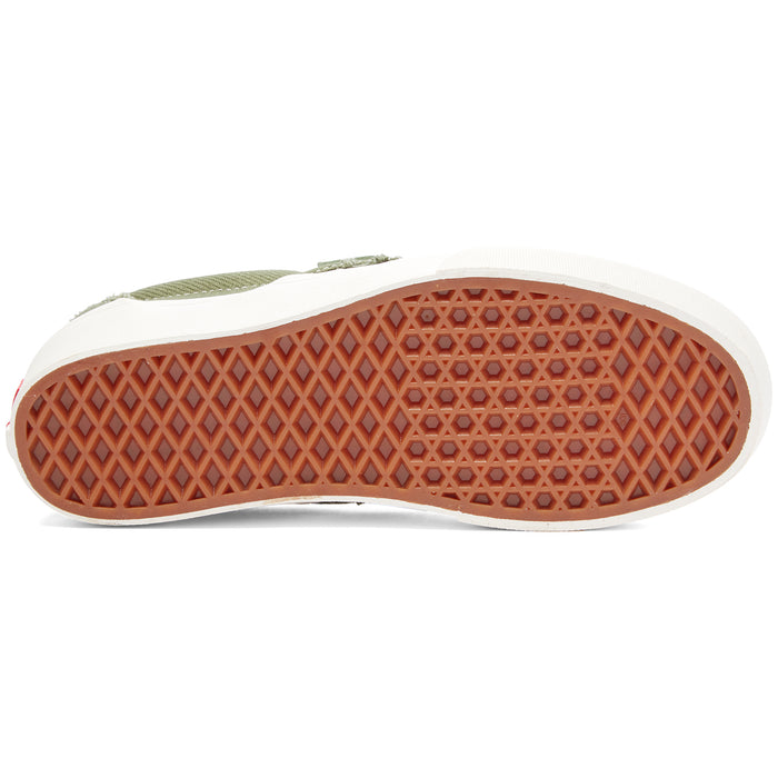 Vans Slip-On Platform SF Shoes - Women's (Raw Twill) Garden Green