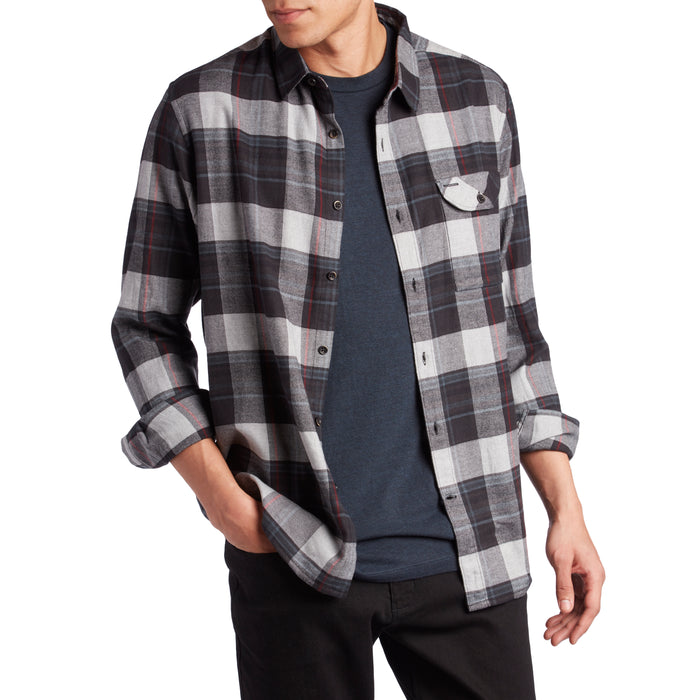 Vissla Central Coast Long-Sleeve Flannel Shirt Black
