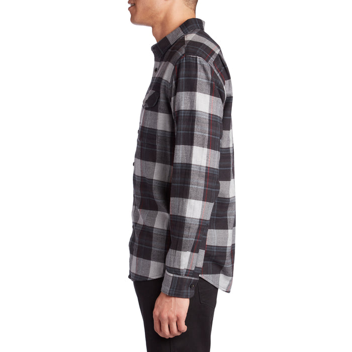 Vissla Central Coast Long-Sleeve Flannel Shirt Black