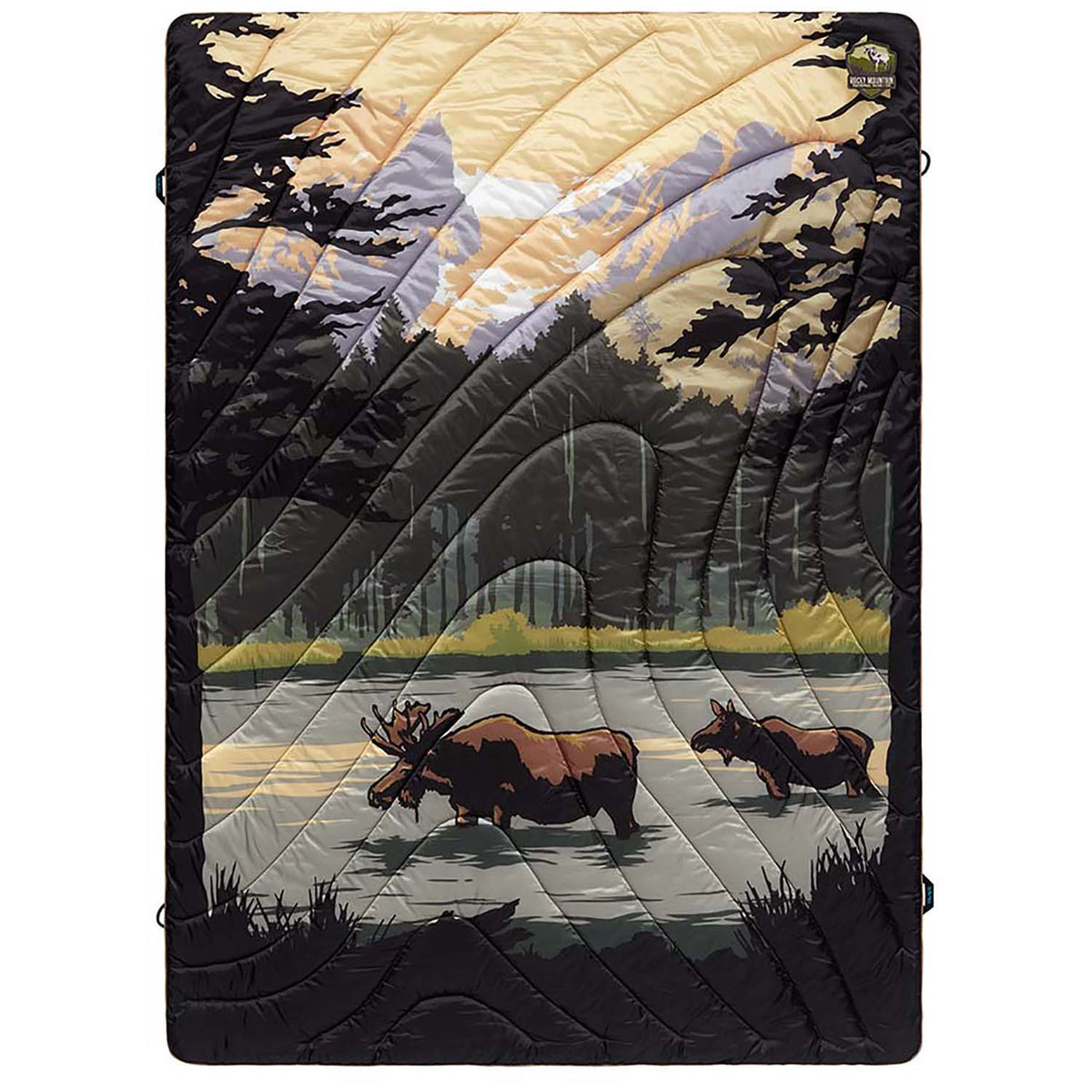 Rumpl Original Puffy Blanket - Rocky Mountains Rocky Mountains National Park