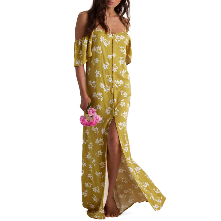 Billabong x Sincerely Jules Shoulder Sway Dress - Women's Citrus