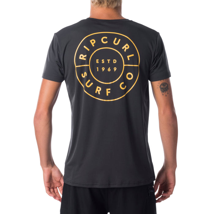 Rip Curl Compass Short Sleeve Rashguard Dark Grey