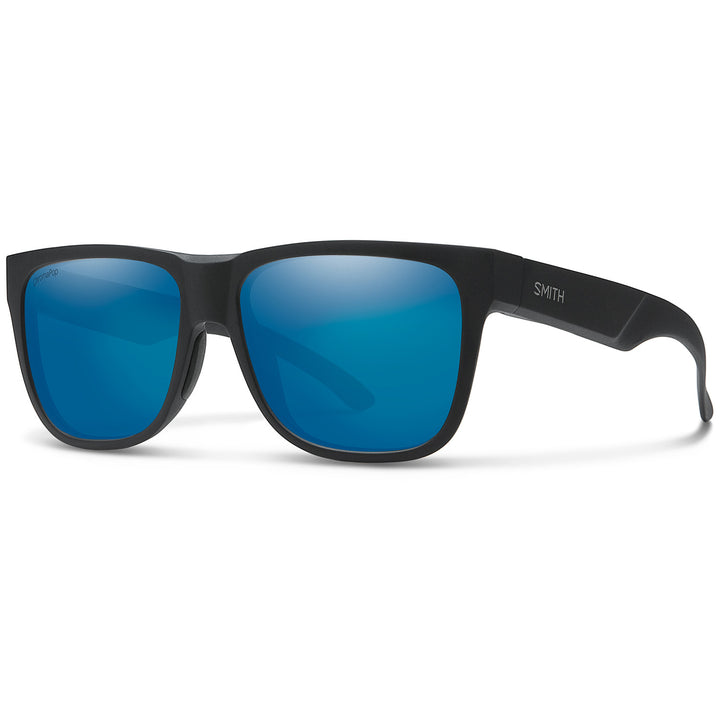 Smith Lowdown 2 Sunglasses Matte Black/ChromaPop Polarized Blue Mirror