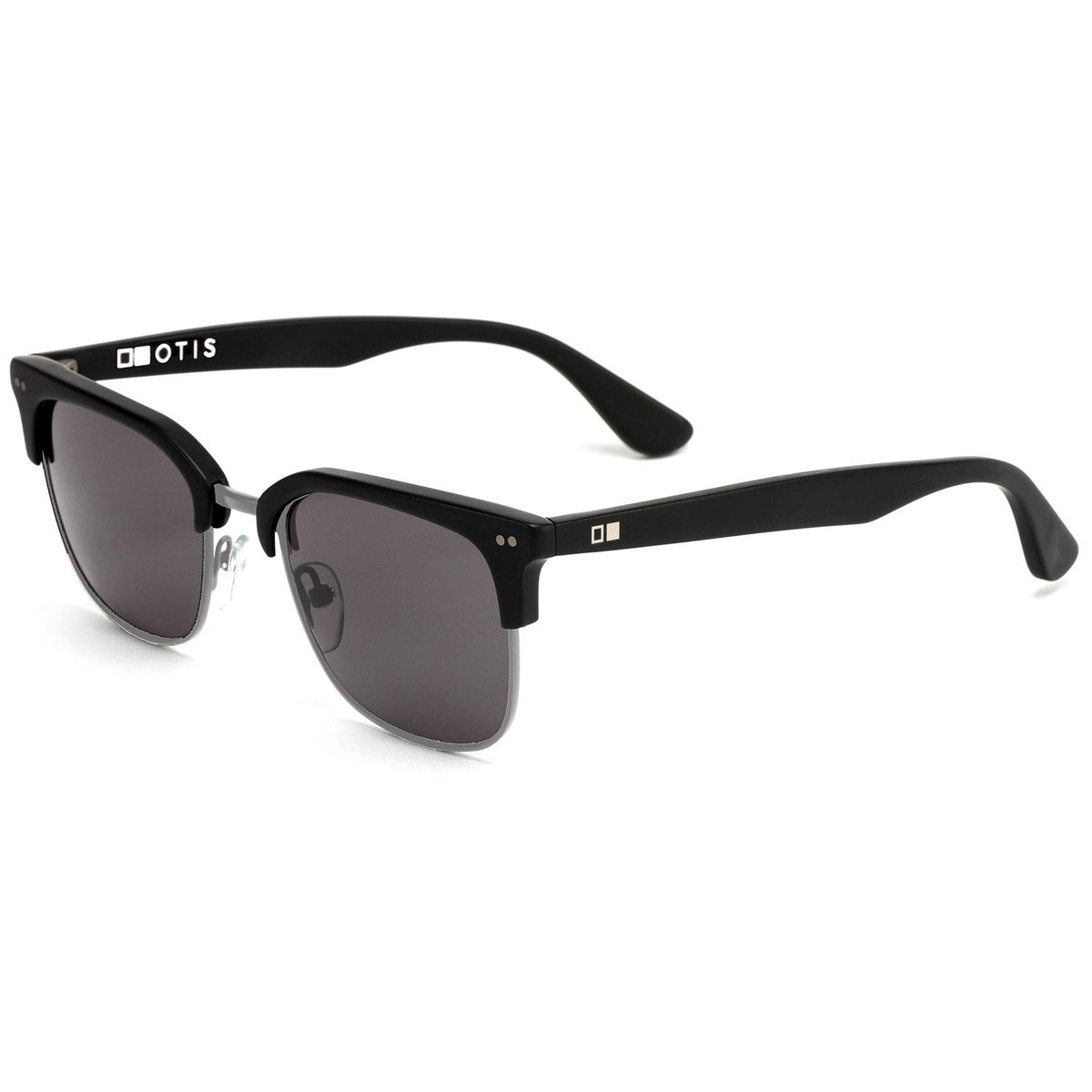 OTIS 100 Club Sunglasses Matte Black/Light Brushed Gunmetal/Grey Polar