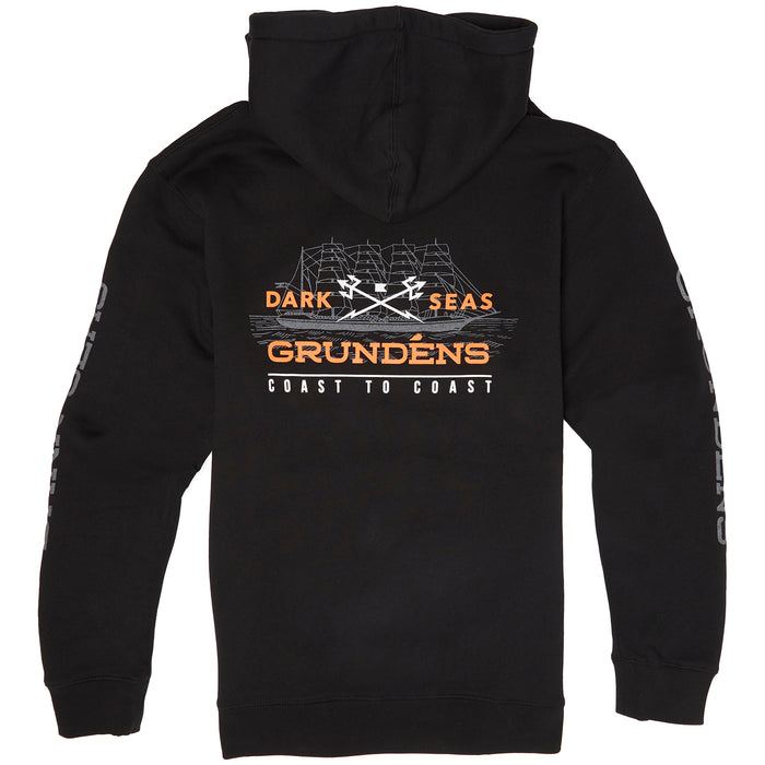 Dark Seas X Grundens Surface Waves Hoodie Black