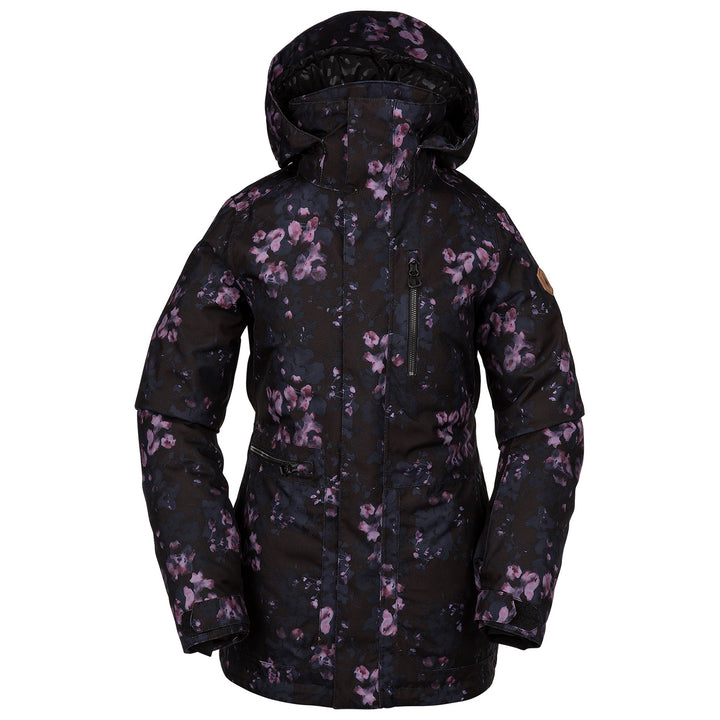 Volcom Shelter 3D Stretch Jacket - Women's Black Floral Print