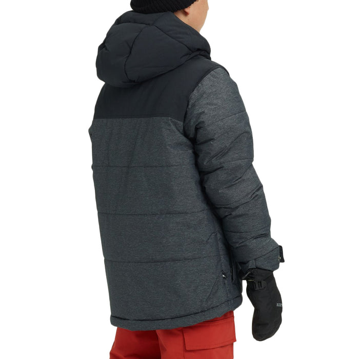 Burton Barnone Jacket - Boys' Monument Heather/True Black Heather