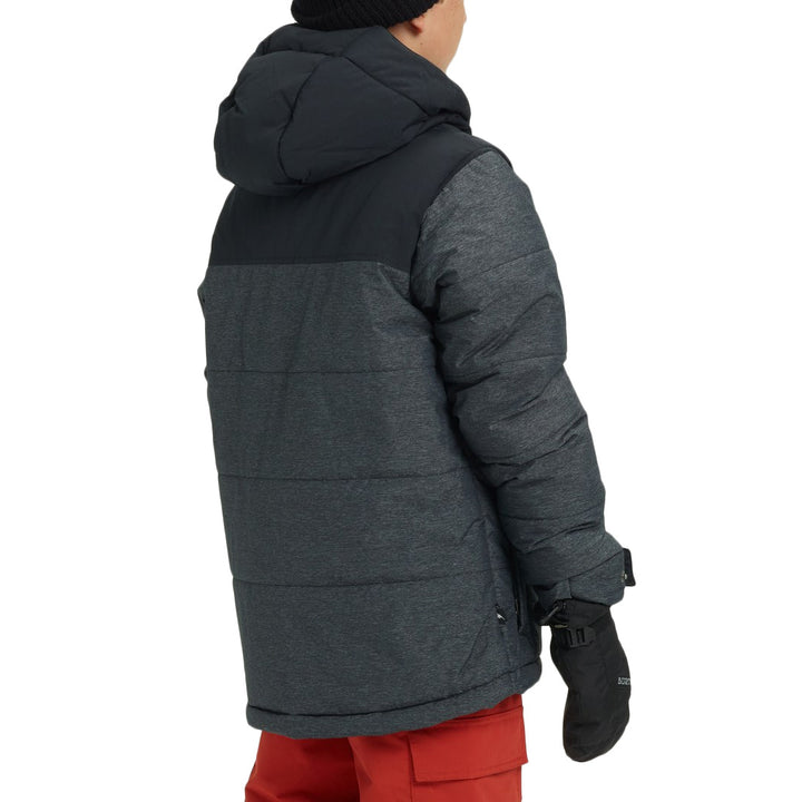 Burton Barnone Jacket - Boys' Monument Heather/True Black Heather