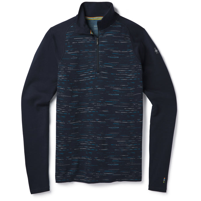 Smartwool Merino 250 Baselayer Pattern 1/4 Zip Top Deep Navy/Bright Cobalt