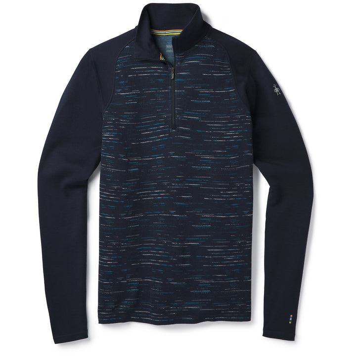 Smartwool Merino 250 Baselayer Pattern 1/4 Zip Top Deep Navy/Bright Cobalt