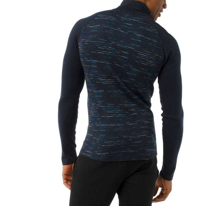 Smartwool Merino 250 Baselayer Pattern 1/4 Zip Top Deep Navy/Bright Cobalt