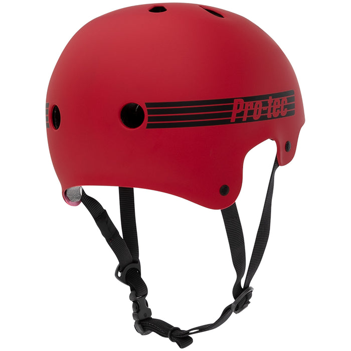 Pro-Tec Old School Certified Skateboard Helmet Matte Red