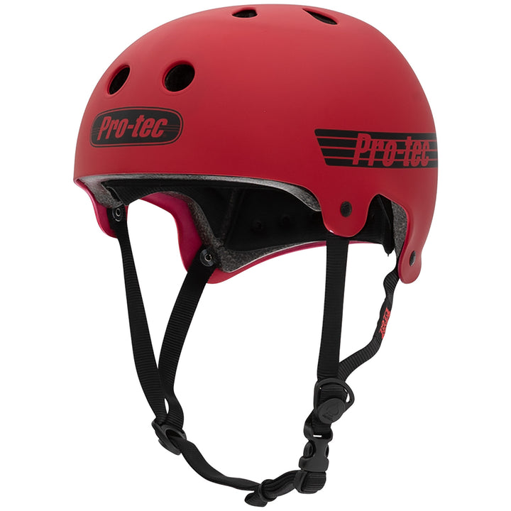 Pro-Tec Old School Certified Skateboard Helmet Matte Red