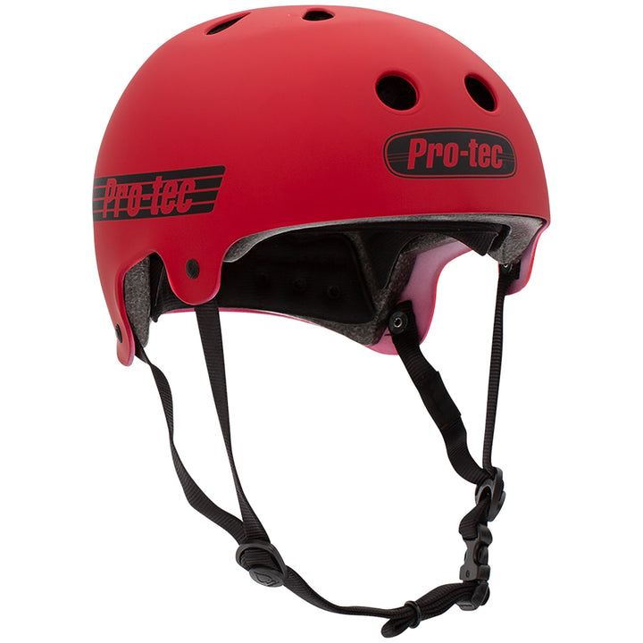 Pro-Tec Old School Certified Skateboard Helmet Matte Red
