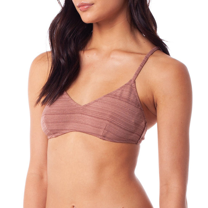 Rhythm Flashdance Trilette Bikini Top - Women's Rosewood