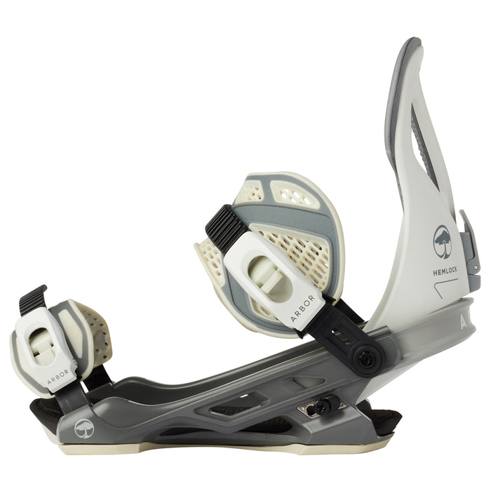 Arbor Hemlock Snowboard Bindings 2022 Grey