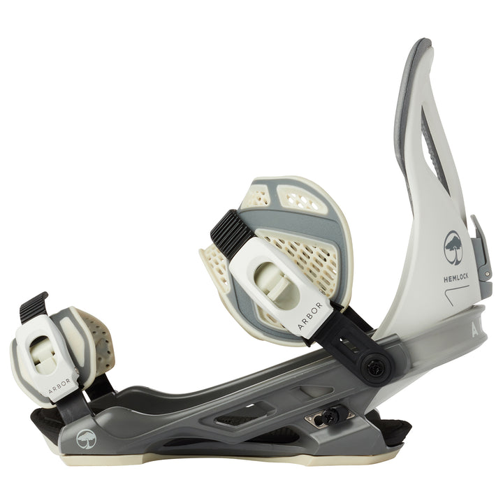 Arbor Hemlock Snowboard Bindings 2022 Grey